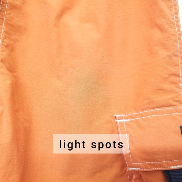 Abercrombie & Fitch VTG Board Shorts Men's Size Medium Cargo Orange - Picture 2 of 6